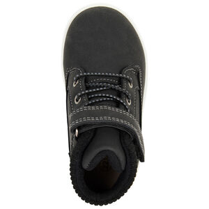 Bottillons noirs à lacets élastiqués fantaisie et scratch pour garçon 