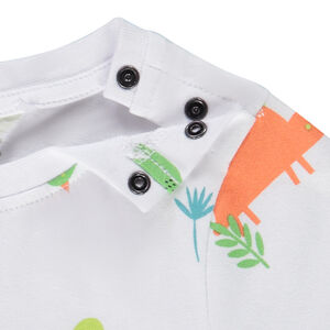 T-shirt korte mouwen met dinosaurussen print voor baby jongen 