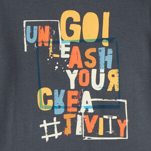 Langarm T-shirt voor jongens met een fantasiedruk 