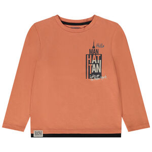 T-shirt met lange mouwen print Manhattan voor jongen 