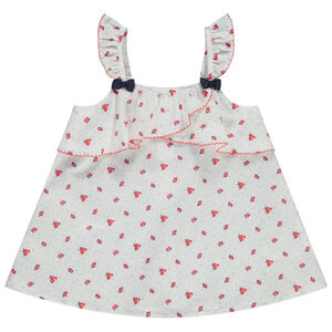 Top met ruches en bloemenprint voor baby meisje 