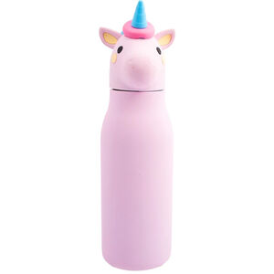 Gourde en inox + paille silicone - Luna - 350 ml 