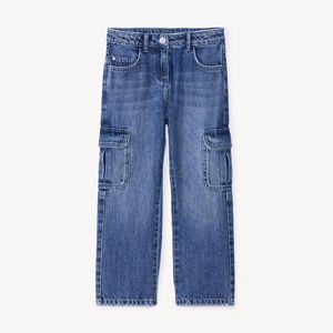 Jean large style cargo fille 
