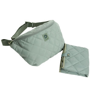 Sac banane à langer avec tapis matelassé Stockholm vert 