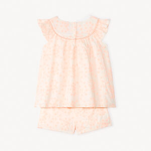 Ensemble 2 pièces débardeur + short en broderie anglaise pour bébé fille 