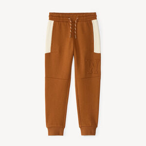 Pantalon jogging garçon en molleton colorblock 