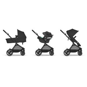 Poussette 2 en 1 Eos Black Moon Black + siège-auto Aton B2 i-Size  