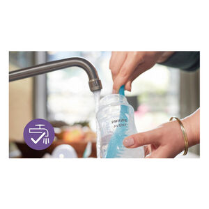 Flessen- en speenborstel blauw 