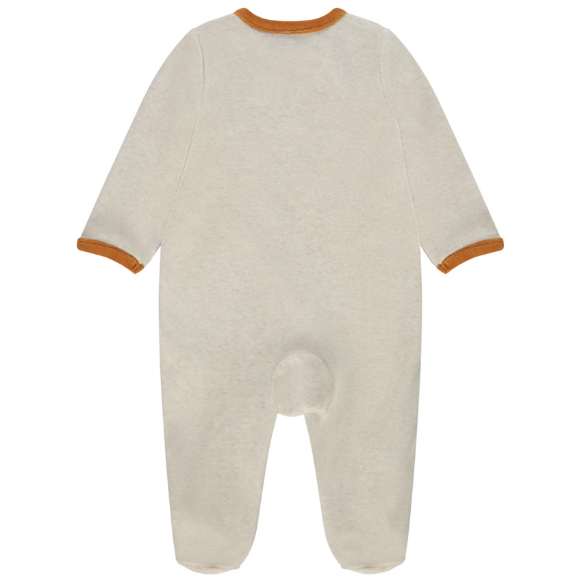 Dors-bien en velours chiné visuel ludique pour bébé garçon 