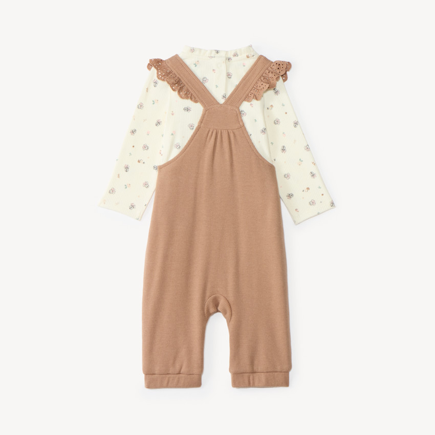Ensemble salopette 2 pièces bébé fille motifs Minnie Disney 