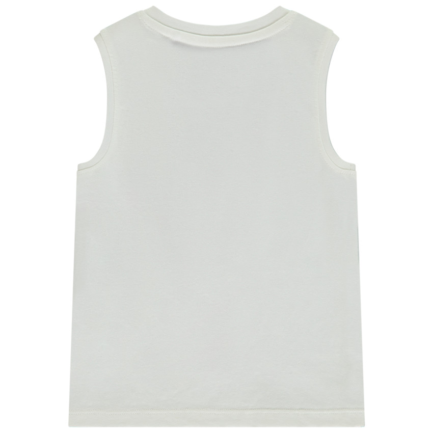 Palmboom reliëf tanktop voor babyjongen 