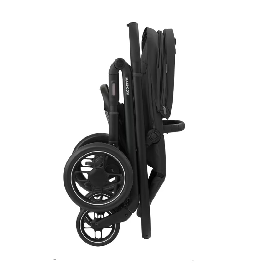 Poussette Plaza+ avec nacelle - Essential Black/Black leather 