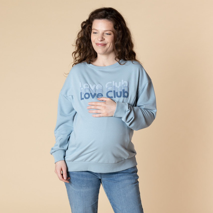 Sweat de grossesse et d'allaitement puff printé 