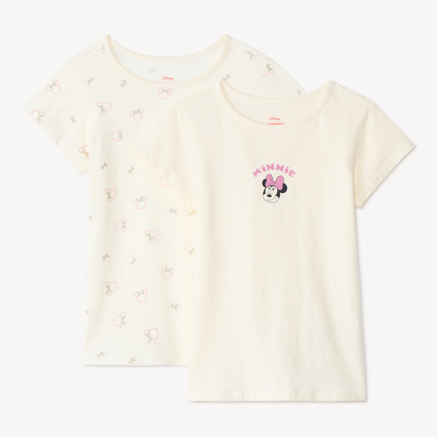 Lot de 2 maillots de corps manches courtes Minnie Disney pour fille 