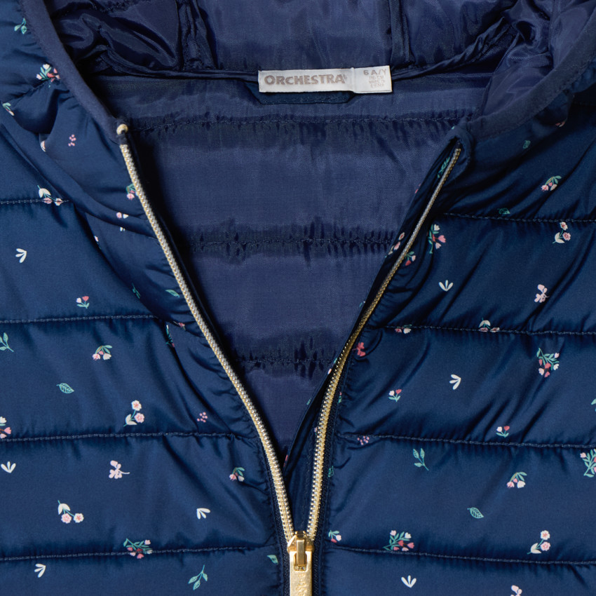 Doudoune matelassée imprimé fleurs pour fille 