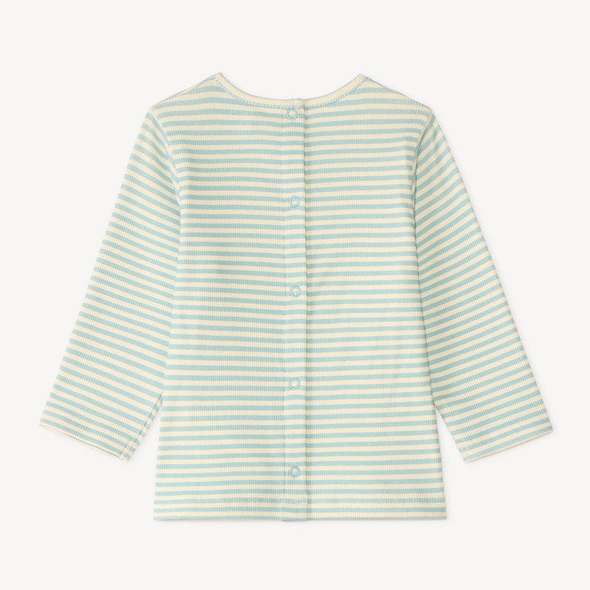 Ensemble salopette + t-shirt broderie dino pour bébé garçon 