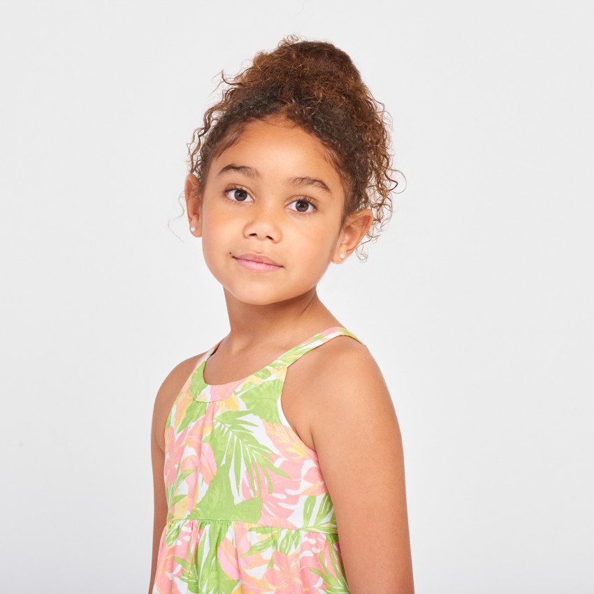 Lange jurk met exotische print voor meisjes 