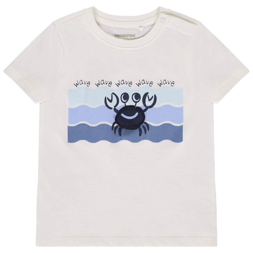 T-shirt manches courtes à flap 3D ludique pour bébé garçon 