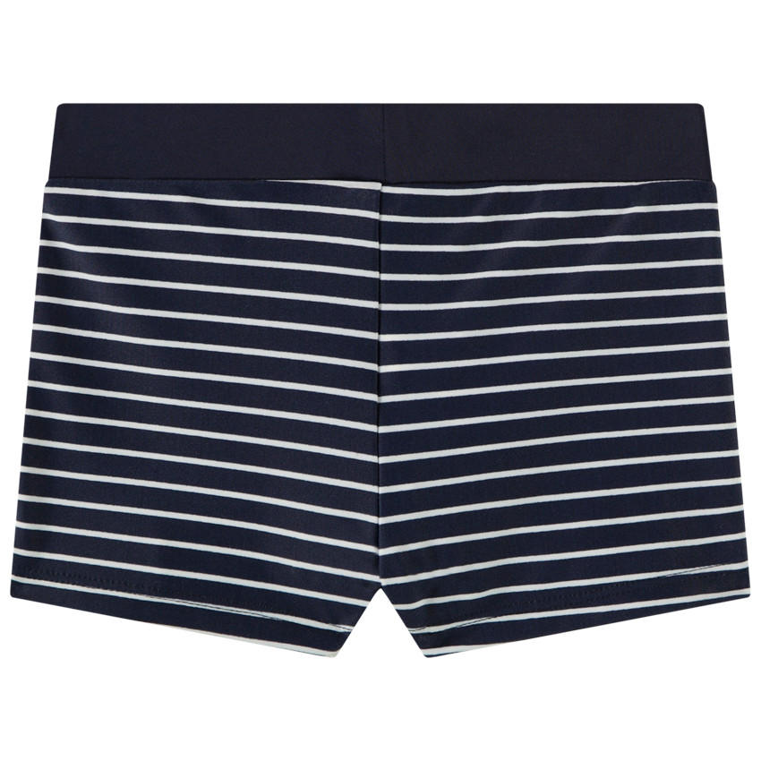 Boxer de bain rayé avec badge voilier pour bébé garçon 