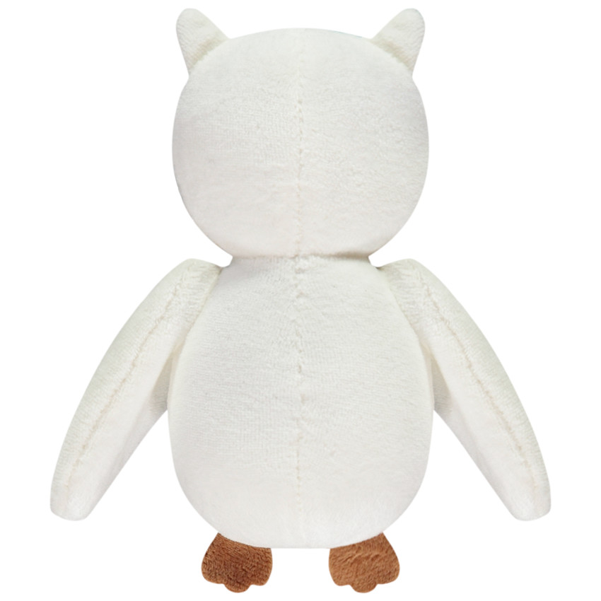 Peluche chouette en velours avec hochet pour bébé 