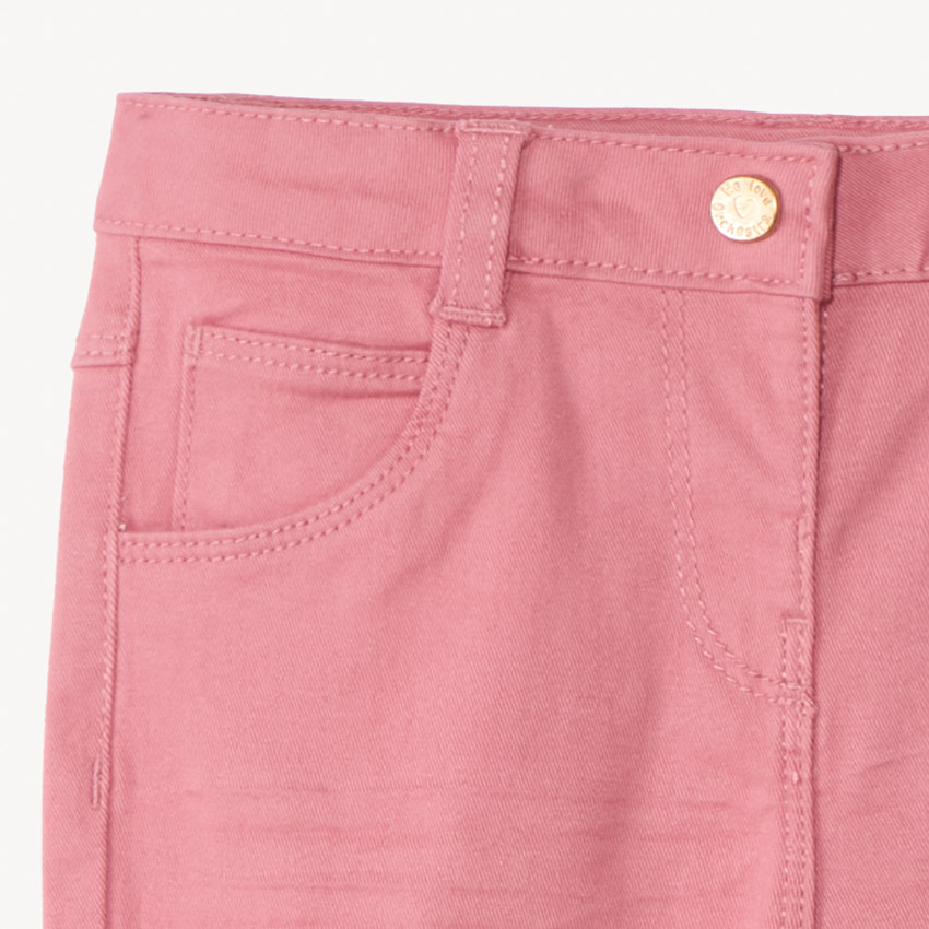 Pantalon en twill uni pour bébé fille  