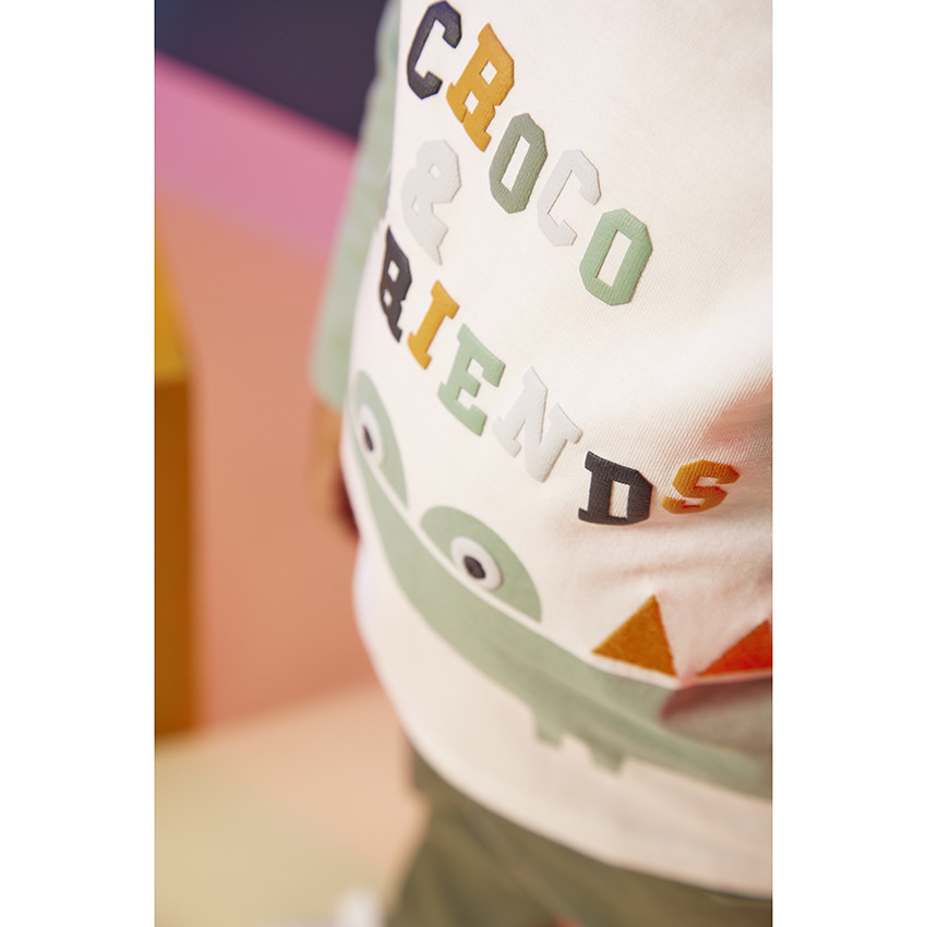 T-shirt lange mouwen in jersey print fantasie voor baby jongen 