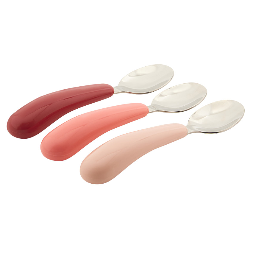Lot de 3 cuillères en métal Yummix rose 