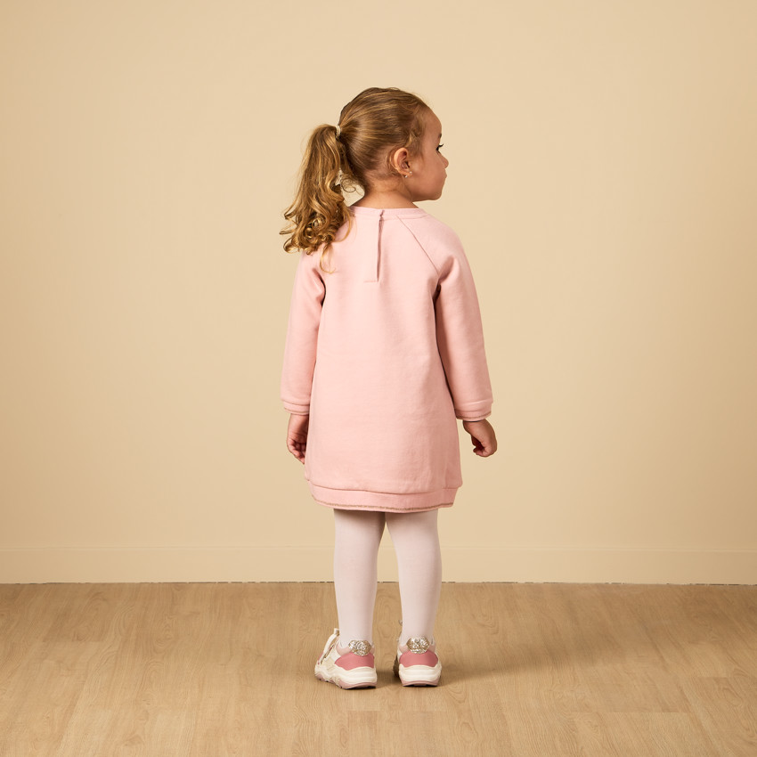 Fleece jurk met patch van fantasie voor meisjes 