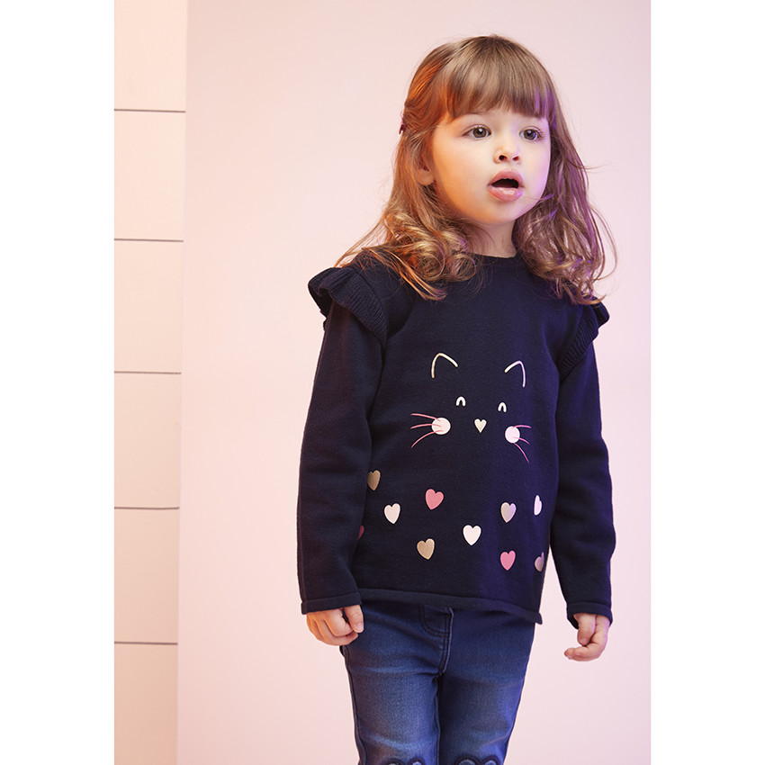 Trui van katoen met fantasieprint voor baby meisjes 