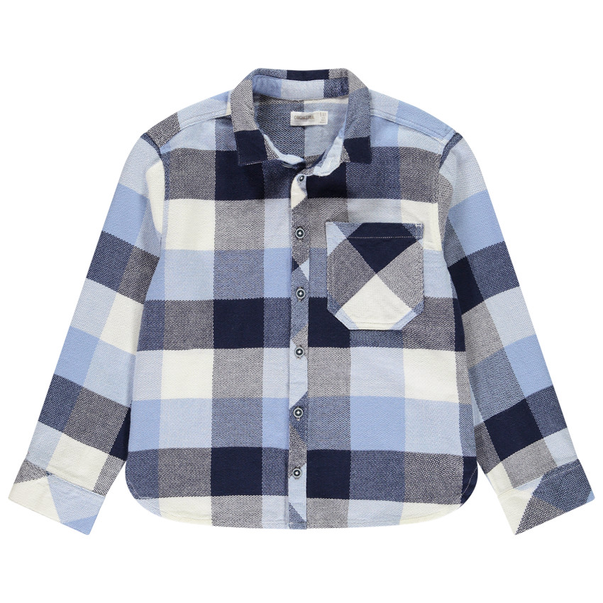 Houthakkershemd van stof voor jongen 