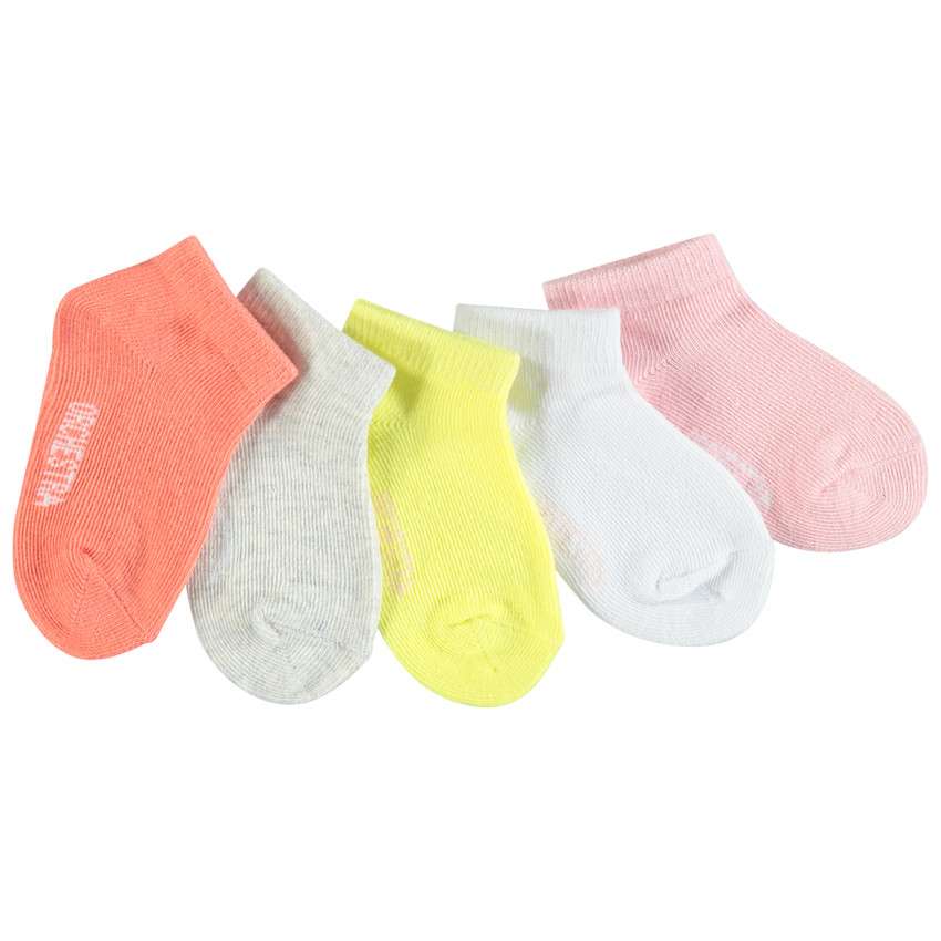 Lot de 5 paires de chaussettes courtes unies 