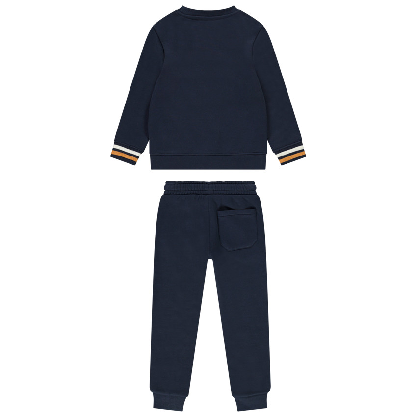 Set sweater met buidelzak + effen joggingbroek voor jongens 