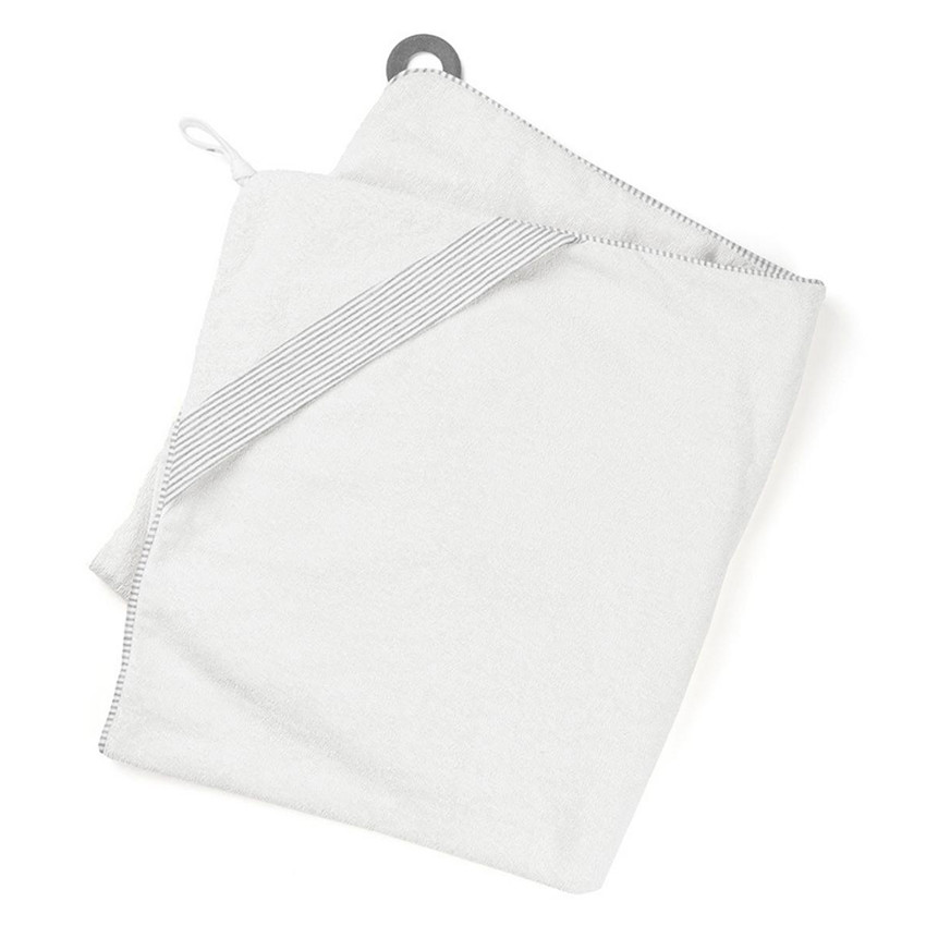 Badcape XL met bijtring Dry'n Play White 