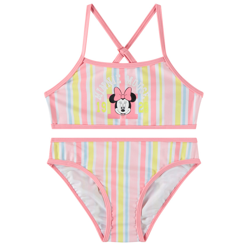 Bikini met gestreept patroon van Minnie Disney voor meisjes 