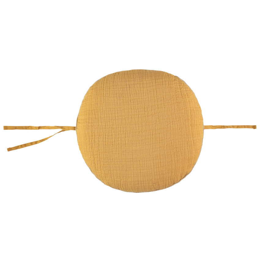 Coussin décoratif rond en tétra modulable en tour de lit ou de parc 