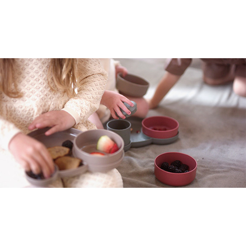 Set voor het diner Tiny Bioplastic – Mokka 