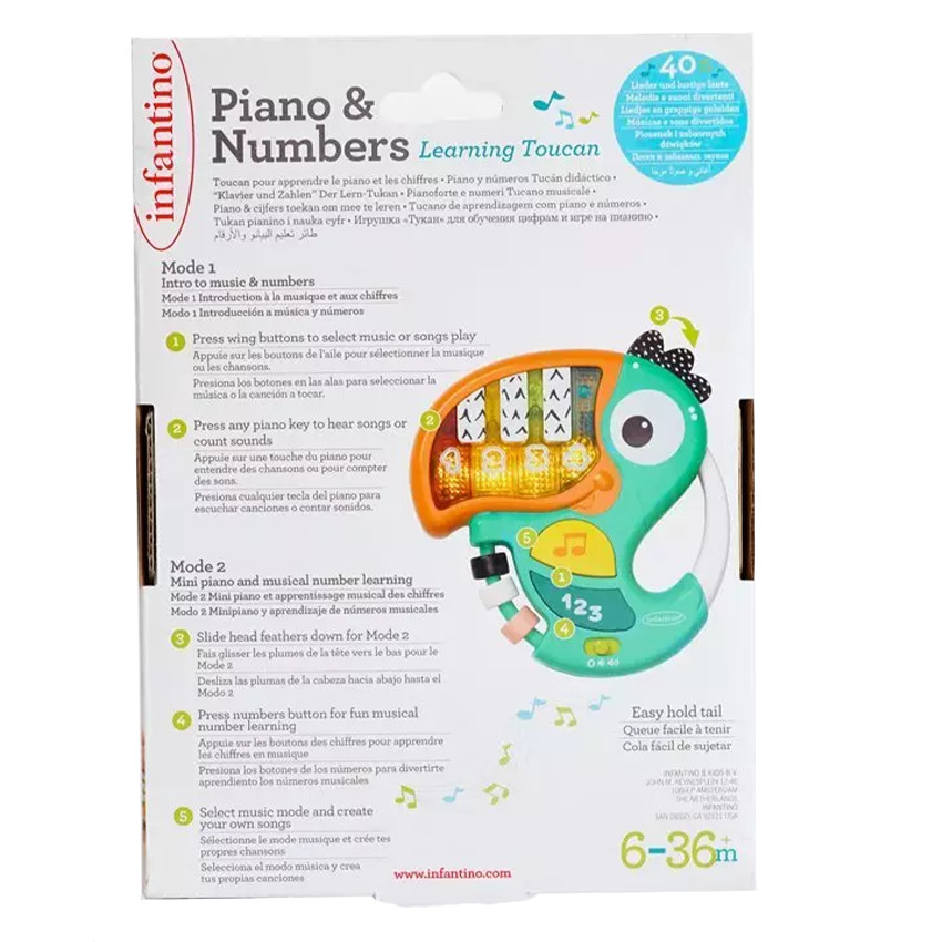 Toekan activiteit piano – Piano & Numbers Learning Toucan 