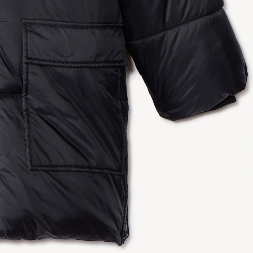 Donsjas met microfleece en kap voor jongen 