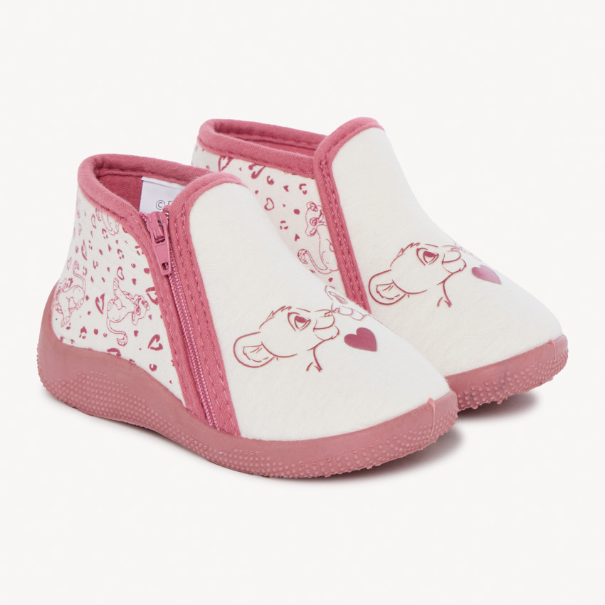 Pantoffels bottillon met Nala print van de Lion King Disney voor meisjesbaby 
