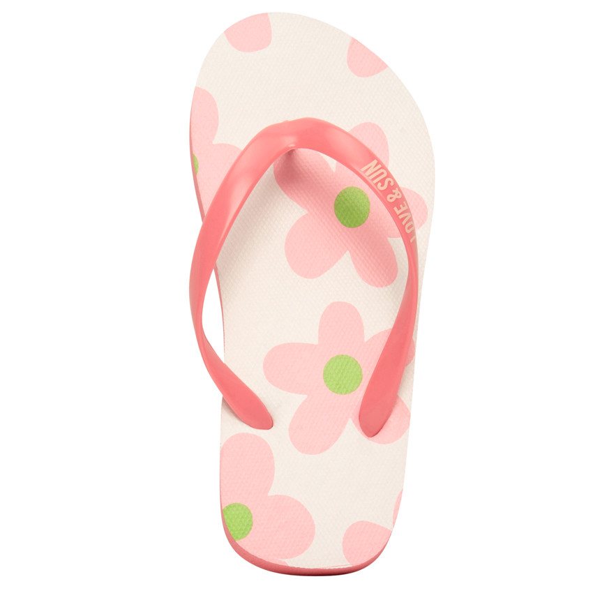 Tongs bride printée imprimé fleurs pour fille avec lanière selon l'âge 