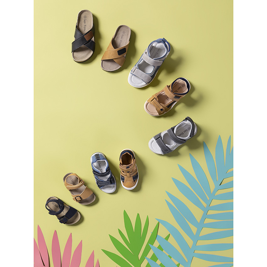 Sandales en suédine avec boucle en métal pour bébé garçon 