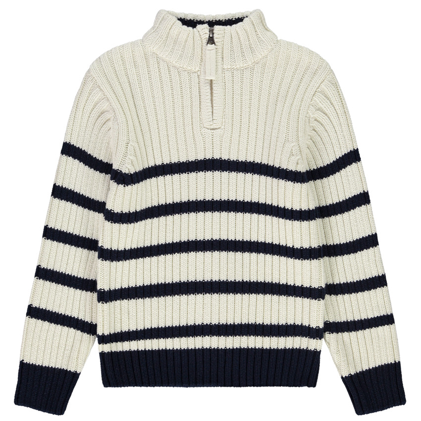 Pull côtelé à rayures pour garçon 