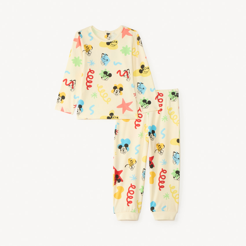 Set pyjama 2-delig Mickey Disney voor jongen met verschillende afwerkingen afhankelijk van de leeftijd. 