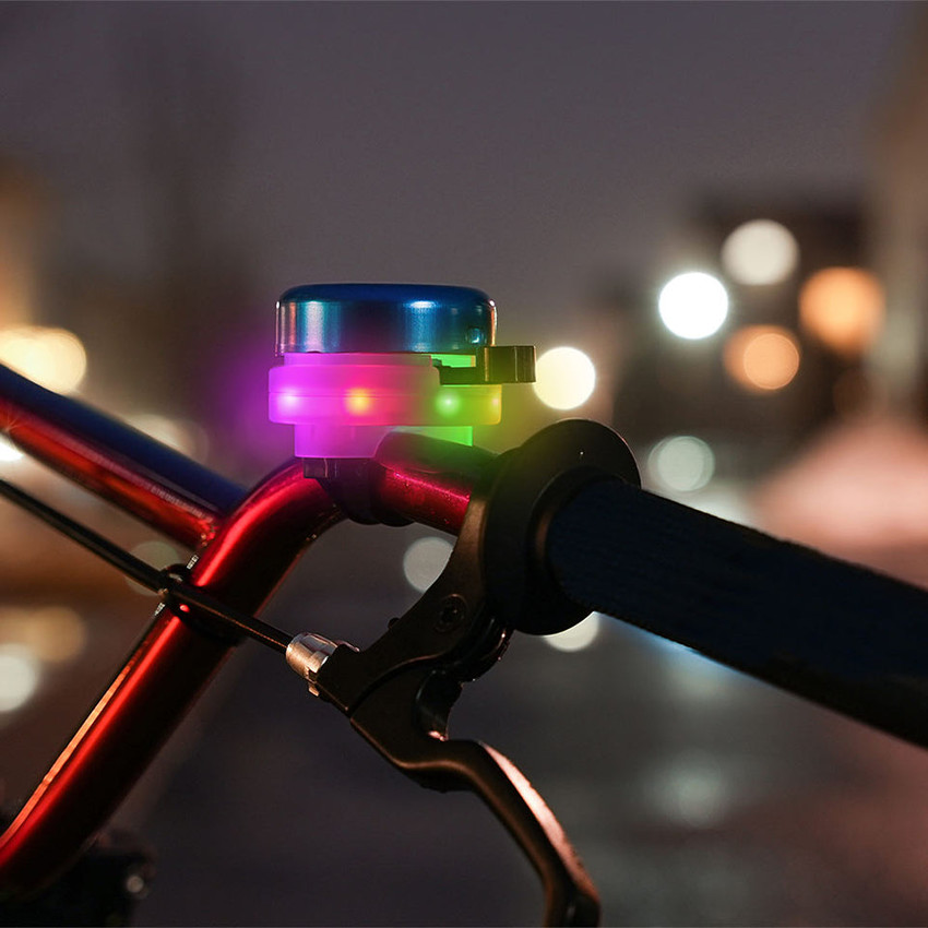 Sonnette de vélo lumineuse BellBrightz Bleue 