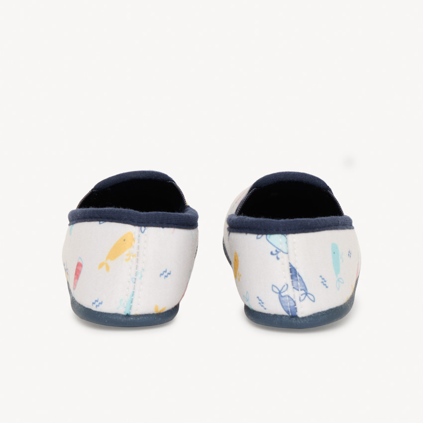 Babyslofjes met walvisprint voor jongens 