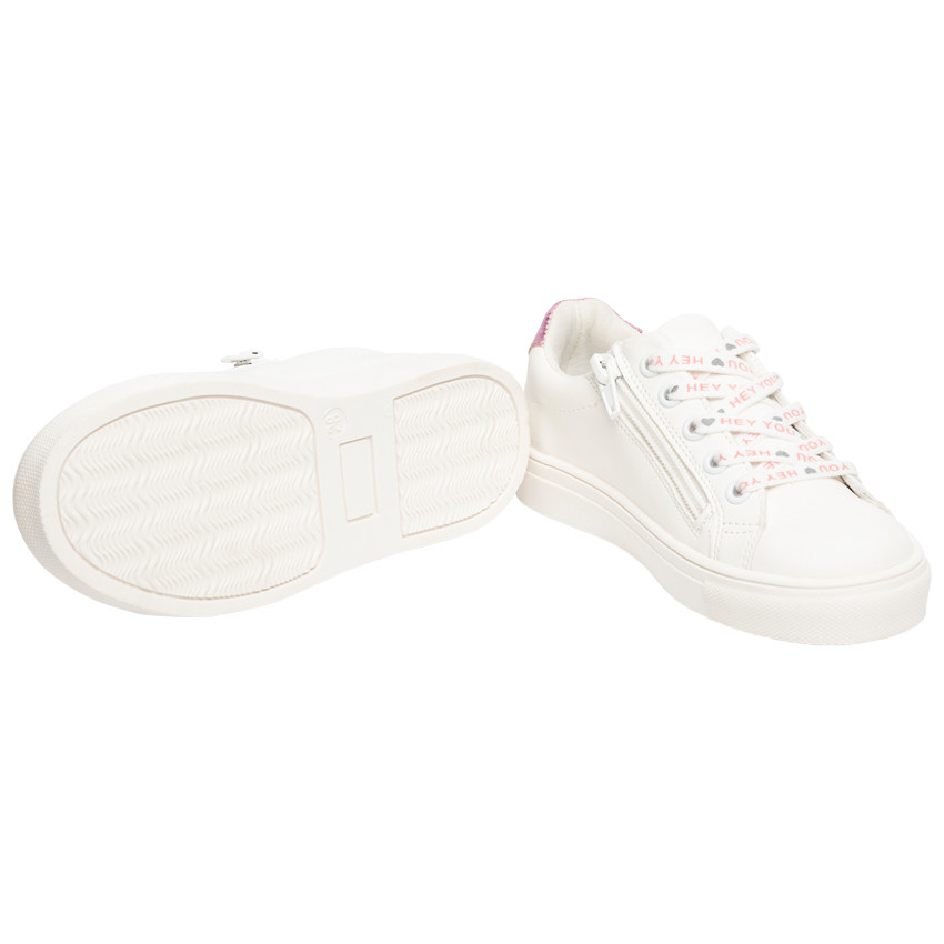 Lage sneakers met veters en vastgestikte stroken voor meisjes 