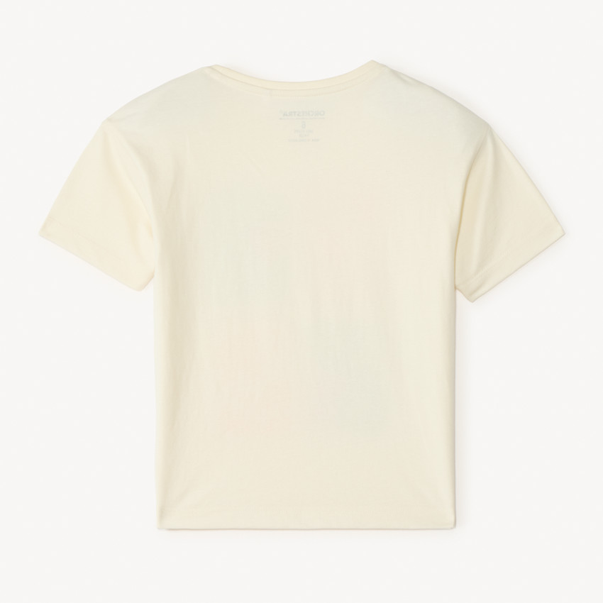 T-shirt met korte mouwen en stempelprint voor meisjes 