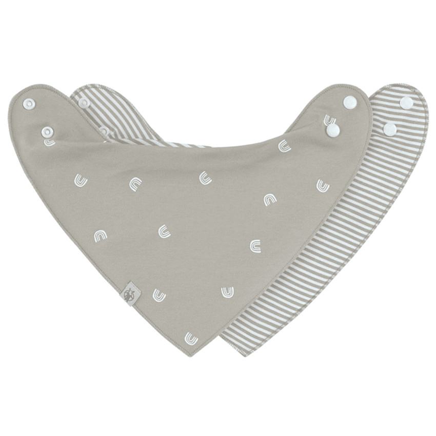 Lot de 2 bavoirs bandanas imperméable Arc en ciel 