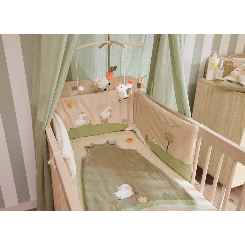 Fluweel tour de lit 3 delen La vie à la Ferme 