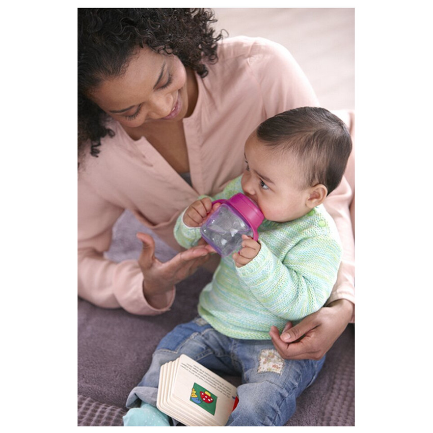 Oefenbeker lekvrij +6m 200ml - Roze/paars  